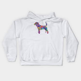 Beagle dog watercolor Kids Hoodie